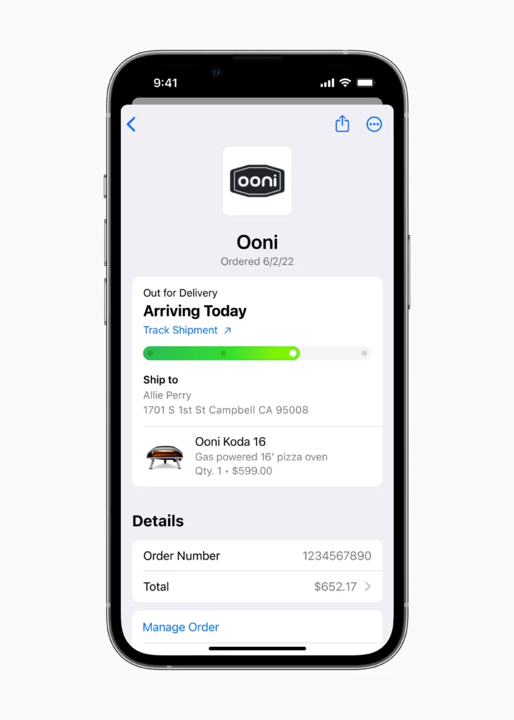 Apple WWDC22 iOS16 Apple Pay Order Tracking 220606 Apple WWDC22 iOS16 Apple Pay Order Tracking 220606