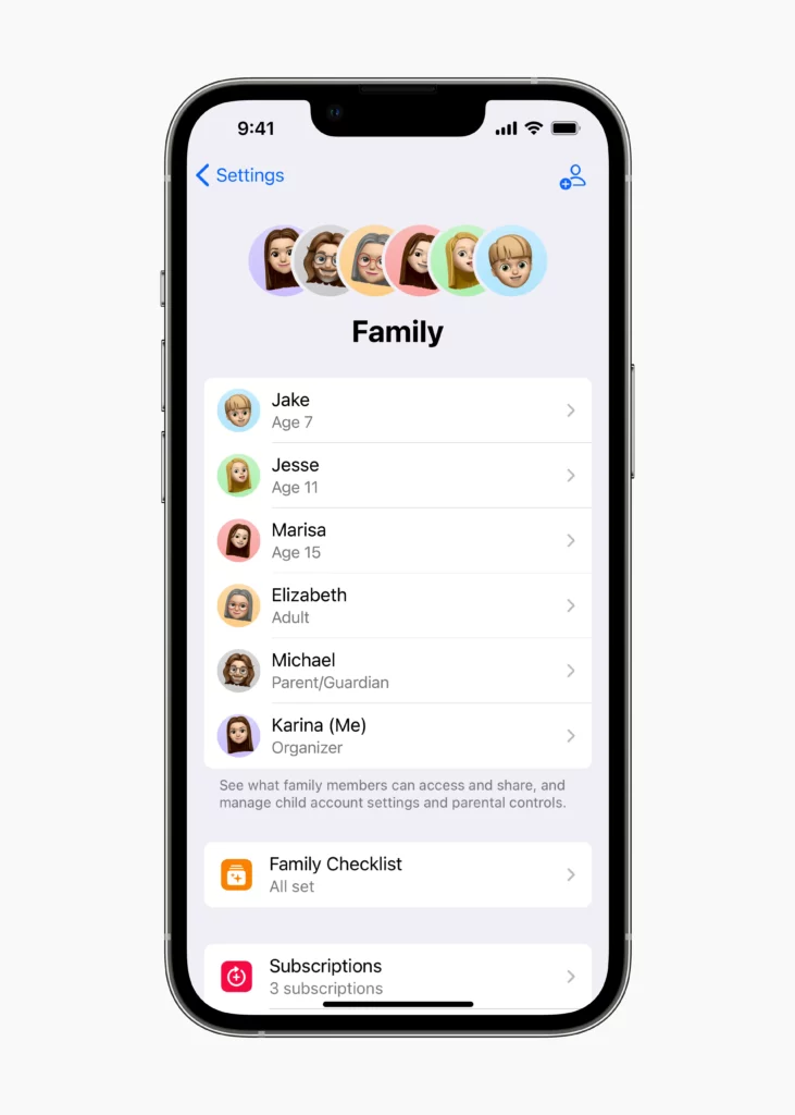 Apple WWDC22 iOS16 Family Sharing 220606 Apple WWDC22 iOS16 Family Sharing 220606