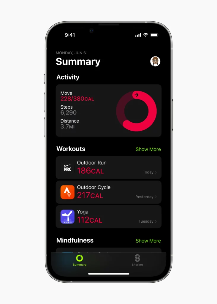 Apple WWDC22 iOS16 Fitness app 220606 Apple WWDC22 iOS16 Fitness app 220606