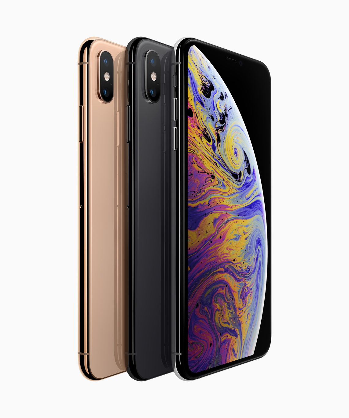 Apple iPhone Xs line up Apple iPhone Xs line up