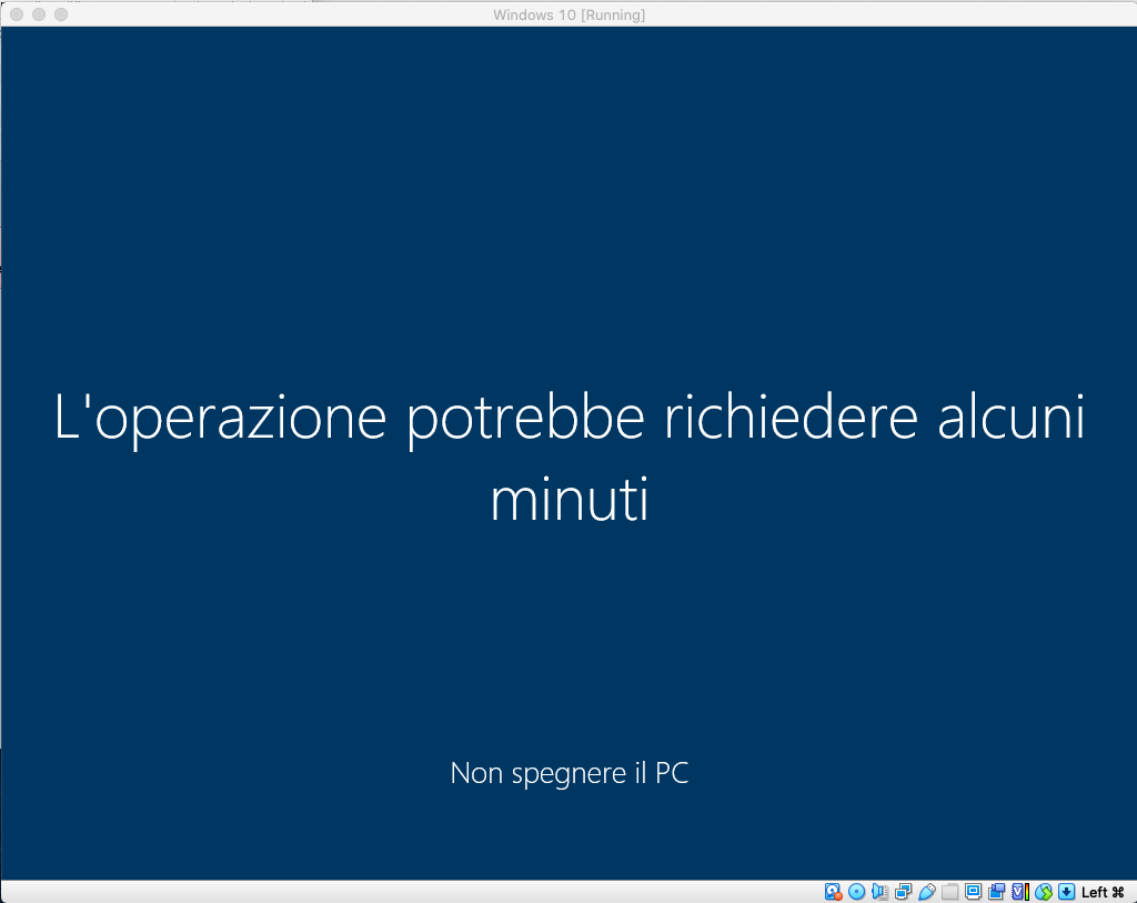 Fine Instllazione VM Windows 10 Fine Instllazione VM Windows 10