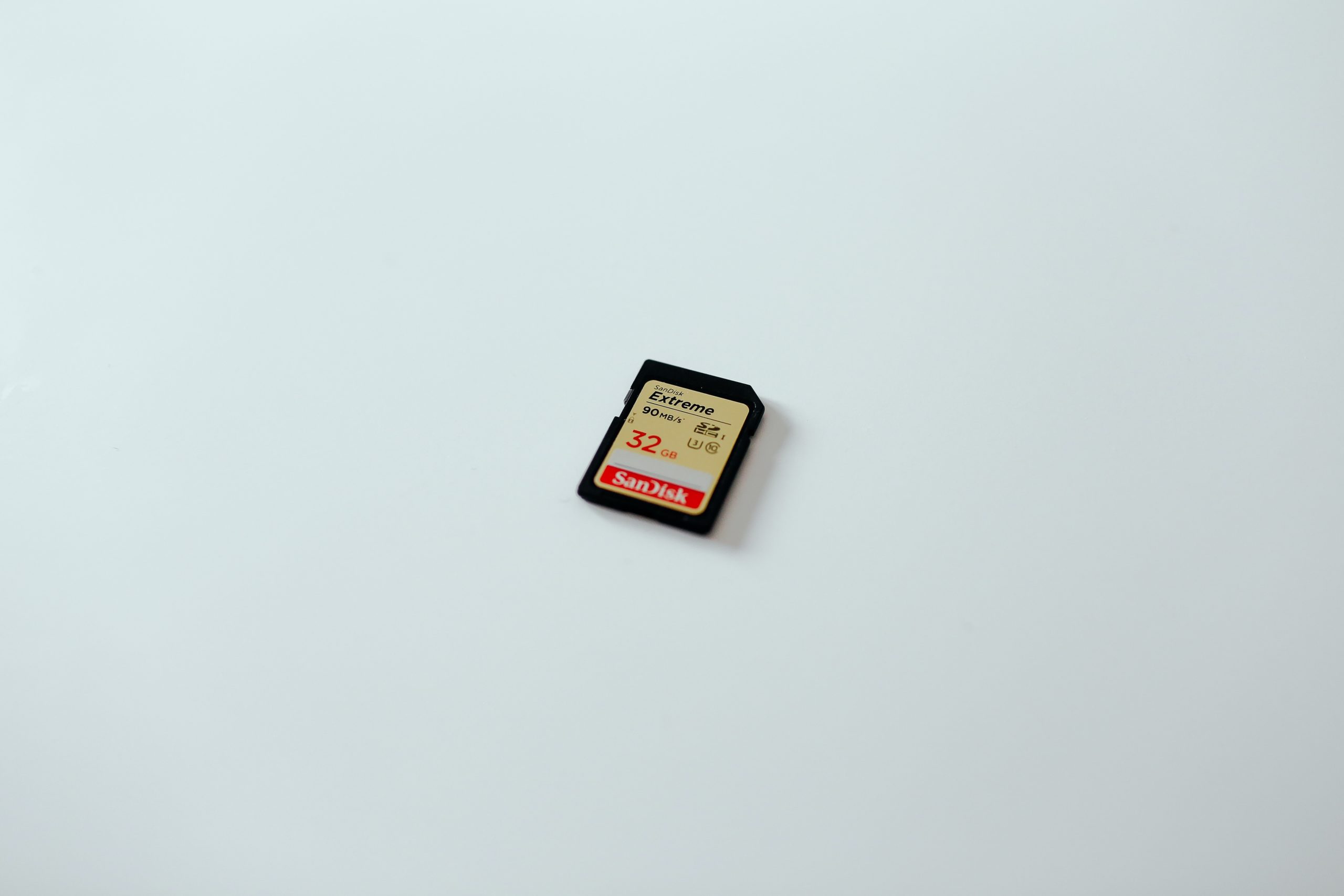 black and brown SD card