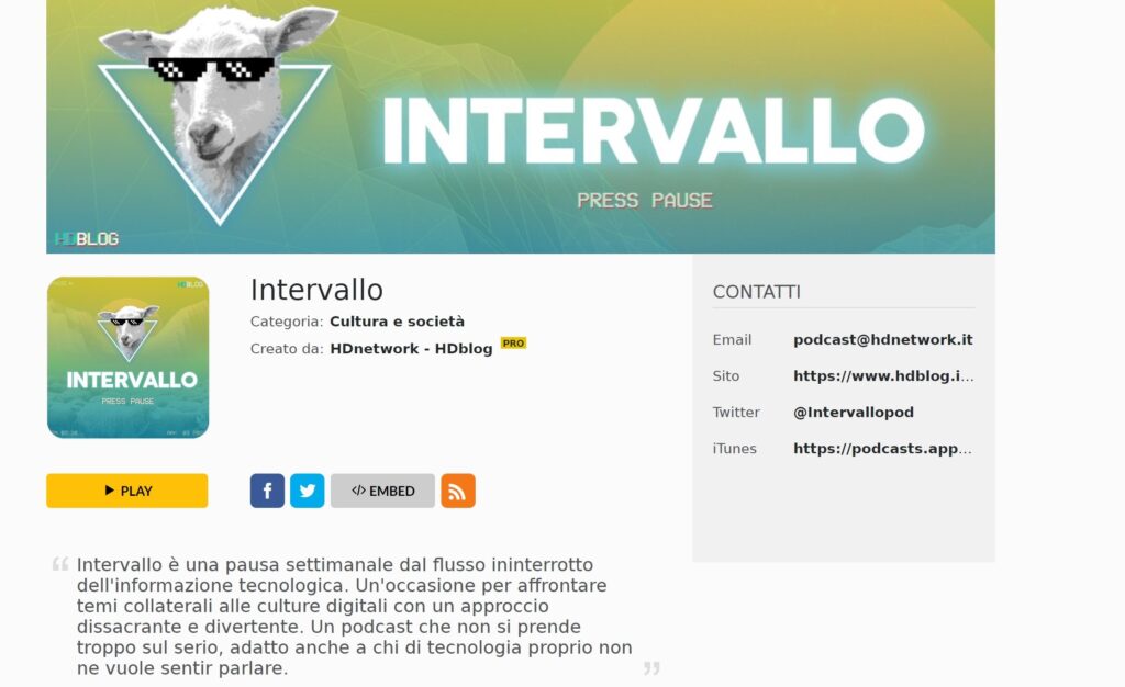 podcast intervallo Intervallo podcast consigli del mese pcgenius giugno 2020