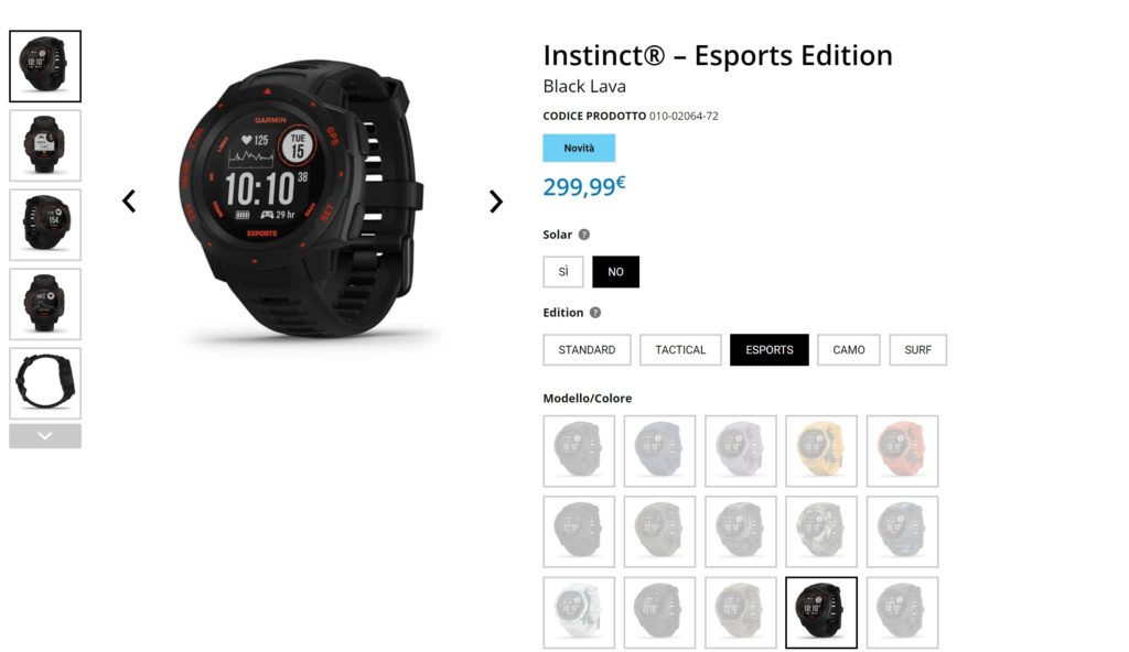 garminInstrictEsports smartwatch esports