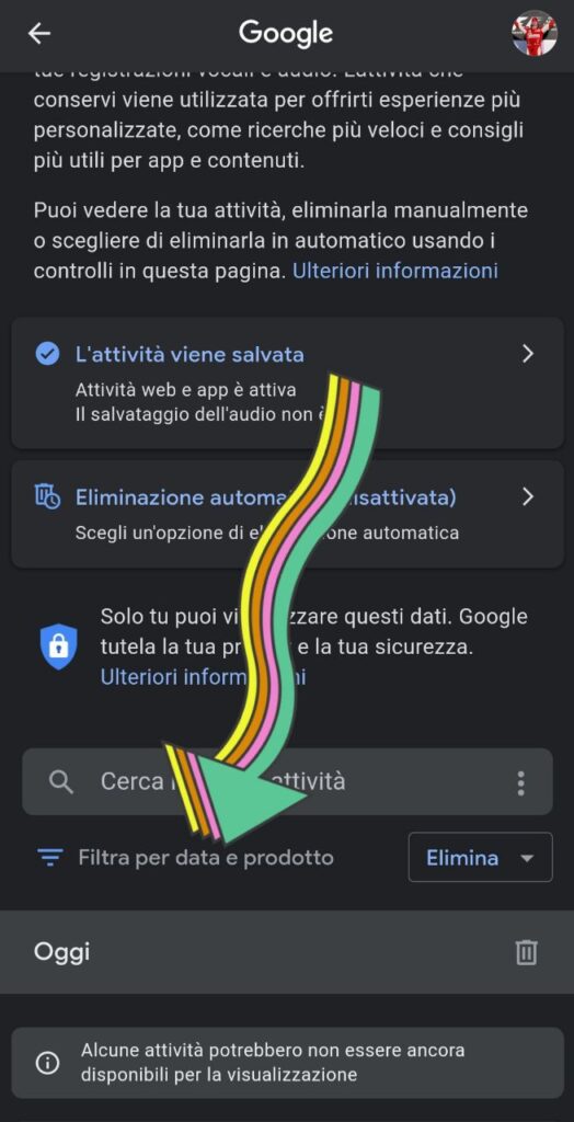 google2 Google filtro dati