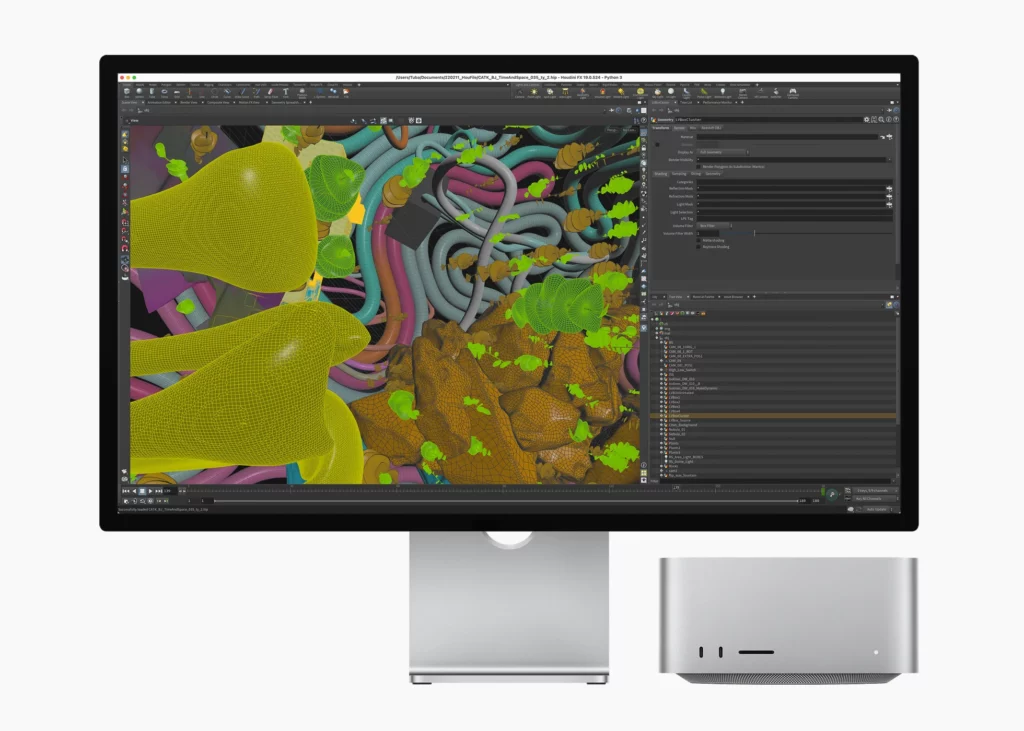 Apple M1 Ultra Mac Studio Studio Display Houdini 220308 Apple M1 Ultra Mac Studio Studio Display Houdini 220308