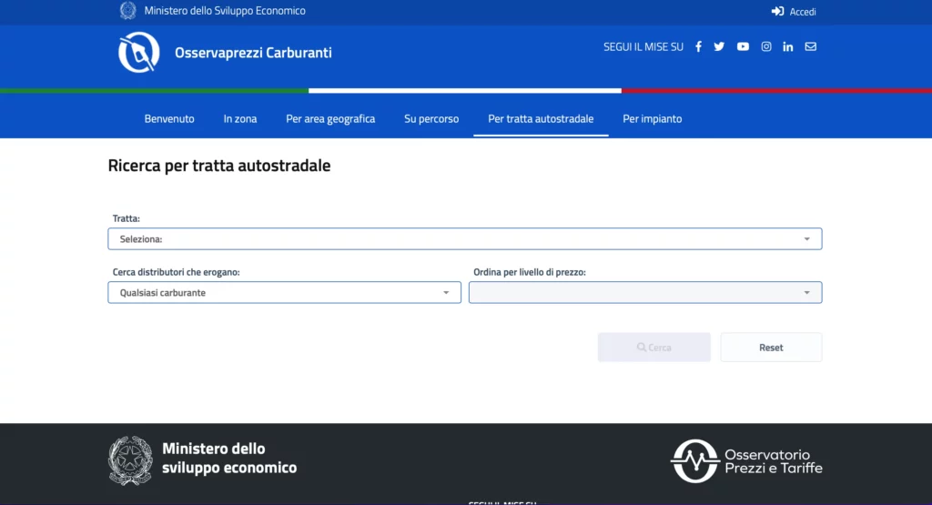 Osservatorio Carburanti Ricerca per Tratta Autostradale Osservatorio Carburanti Ricerca per Tratta Autostradale