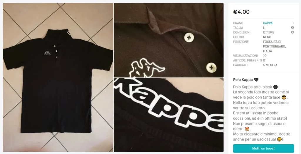 vinted esempio annuncio vinted esempio annuncio